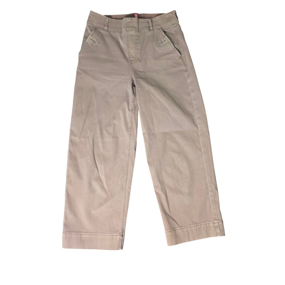 SPANX Stretch Twill Cropped Wide Leg Pant - Cedar - Small